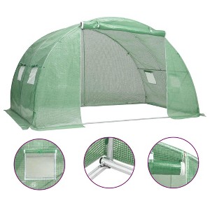 vidaXL Greenhouse 86.1 ft 6.6 ft.x13.1 ft.x6.6 ft. - 1 of 4