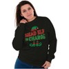 Xmas Christmas Head Elf In Charge Sweatshirt for Men or Women Brisco Brands - 4 of 4