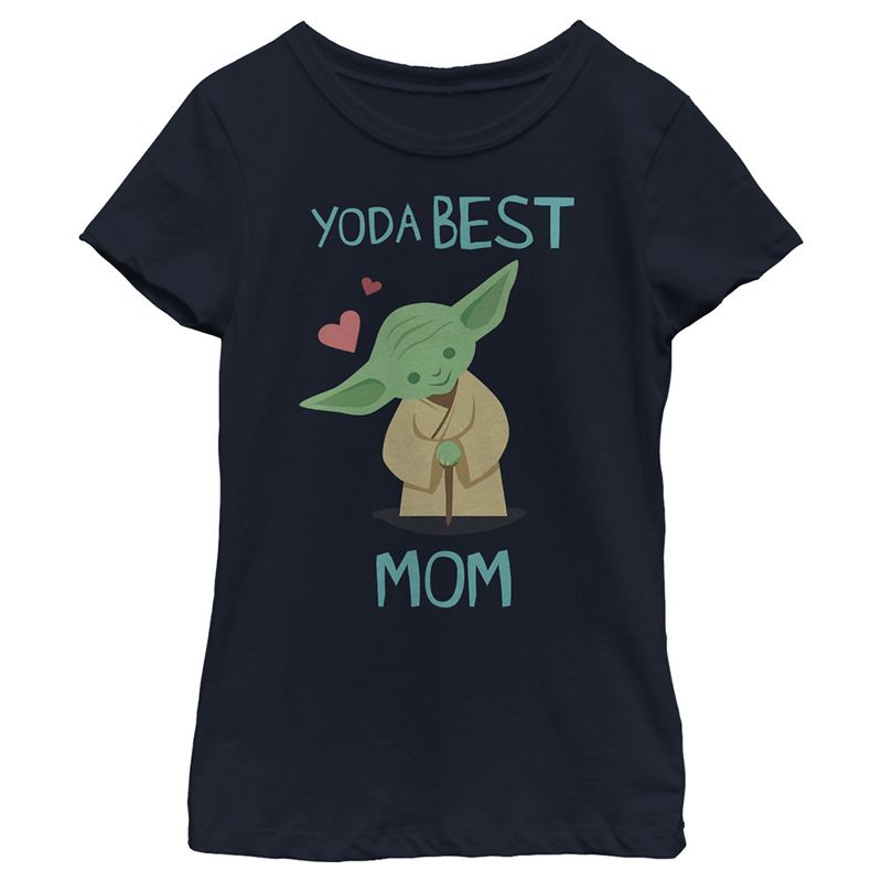 Girl's Star Wars: The Empire Strikes Back Mother's Day Best Mom Yoda  T-Shirt -  -, 1 of 5