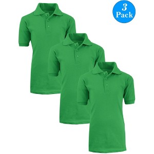 Galaxy by Harvic Boys School Uniform Polo -3 Pack - 1 of 2