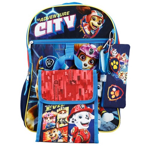 Paw Patrol Heroes Nickelodeon 6-piece Backpack Accessories Set For Boys ...