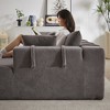 108" Chenille Modular L-Shaped Sectional Sofa with Right Chaise & 6 Pillows - 4 of 4