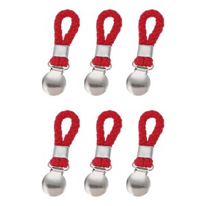 Unique Bargains Cotton Loop Metal Clothing Towel Storage Clips 4.3" 6 Pcs - 1 of 4
