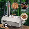 CAVINAS 12" Pizza Oven Outdoor Semi-Automatic Pizza Oven Outdoor Pizza Maker for Outdoor Picnics, Family, Silver - 2 of 4