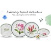 Spode Botanic Garden 8.5 in Salad Plate, Begonia Motif, Fine Earthenware, Chip Resistant Glaze, Microwave, Dishwasher, and Freezer Safe - 4 of 4