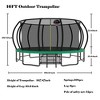 Jump Into Fun 16FT Recreational Trampoline  with 12 high-security fence poles,heavy-gauge galvanized,Enclosure Net,Ladder,for Kids And Adults - 2 of 4