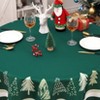 Christmas Tablecloth Xmas Table Cloth with Snowflake/Pine Tree Decorations Washable Decorative Table Cover for Dining Party & Holidays - 3 of 4