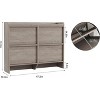 Shoe Cabinet with Flip-Down Doors - Space-Saving Entryway Organizer with Adjustable Shelf, Wooden Shoe Storage - 2 of 4