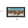 HomeRoots Bison Herd Black Framed Print Wall Art - 3 of 4