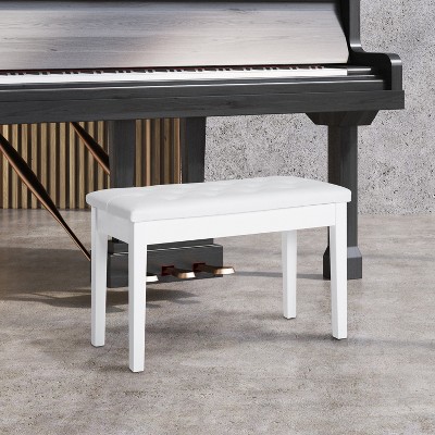 Vynxaria Duet Piano Bench - Elegant Faux Leather & Wooden Frame, Perfect for Two