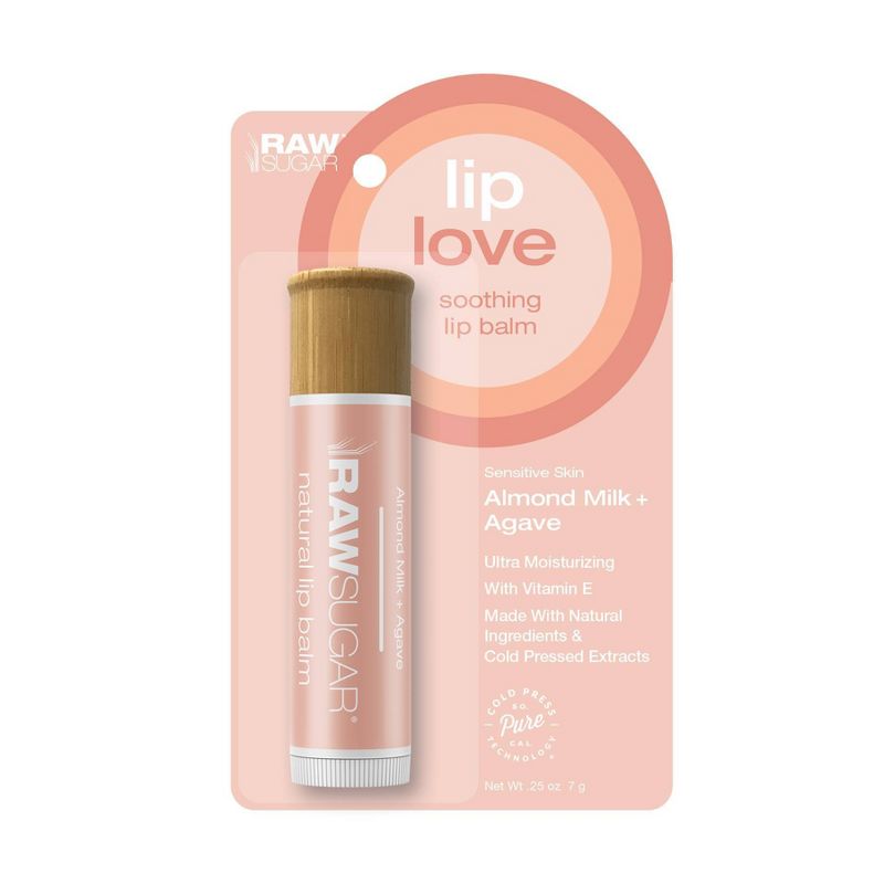 Raw Sugar Sensitive Lip Care Almond Milk + Agave - 0.25 oz, 1 of 7
