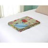 HomeRoots 50" X 70" Green And Red Floral Cotton Quilted Kantha Throw Blanket with Embroidery - 2 of 4