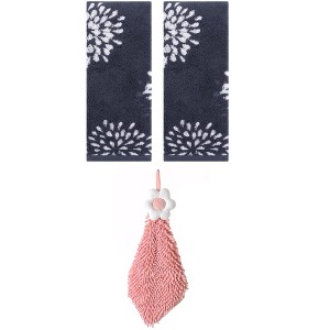 REGALWOVEN 3 Pcs Absorbent Soft Decorative Hand Towel for Bathroom - 1 of 4