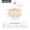 Ludomide Modern Crystal Tree Branch Chandelier, D23.6" Gold Raindrop Tassel Pendant Light, 9-Lights for Dining Room, Living Room, Kitchen Island - 4 of 4