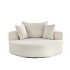NicBex Couches for Living Room 55''L Chenille Single Swivel Sofa Chair Fluffy Modern Sleeper 360 Degree Swivel Chair with 3 Throw Pillows - 2 of 4