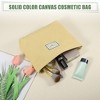 Unique Bargains Portable Canvas Zipper Makeup Bags and Organizers 1 Pc - image 2 of 4