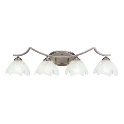 Toltec Lighting Zilo 4 - Light Vanity in  Graphite with 7" Gold Ice Shade
