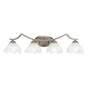 Toltec Lighting Zilo 4 - Light Vanity in  Graphite with 7" Gold Ice Shade - 1 of 1