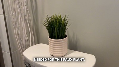 White Ribbed Ceramic Faux Plant Electric Diffuser