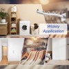 Unique Bargains Stainless Steel Sturdy Wall Mount Clothes Hanger for Bedroom Bathroom 3 Pcs - 3 of 3