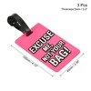Unique Bargains PVC Durable Lightweight Backpack Travel ID Card Luggage Tag 3 Pcs - 2 of 4
