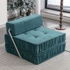 Folding Sofa – Convertible Floor Couch & Mattress, Small-Space Sleeper with Removable Back - 3 of 4