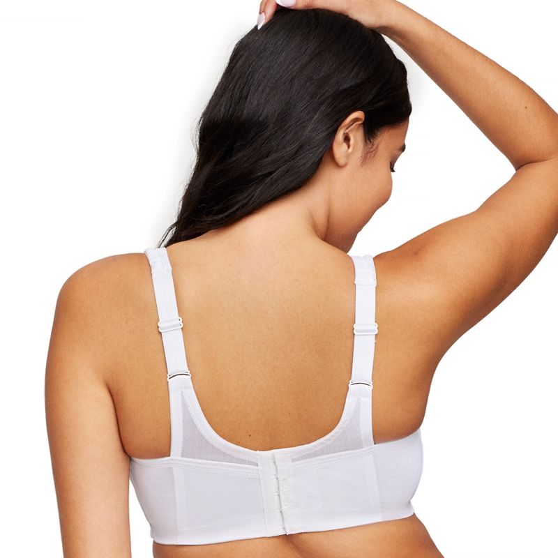 Glamorise Womens MagicLift Seamless Firm Support Wirefree Bra 1007 White, 2 of 5