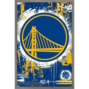 Trends International NBA Golden State Warriors - Maximalist Logo 23 Framed Wall Poster Prints - 1 of 4