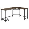 Vynxaria Oak & Black L-Shaped Computer Desk - Space-Saving Design for Modern Workspaces - 2 of 4