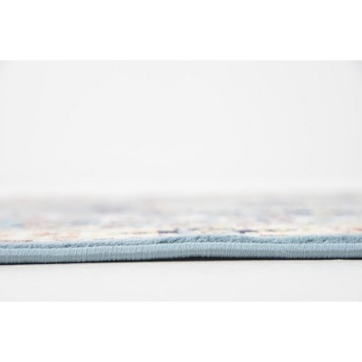 Handmade Tufted Floral Blue Synthetic 8' x 10' Rectangular Rug
