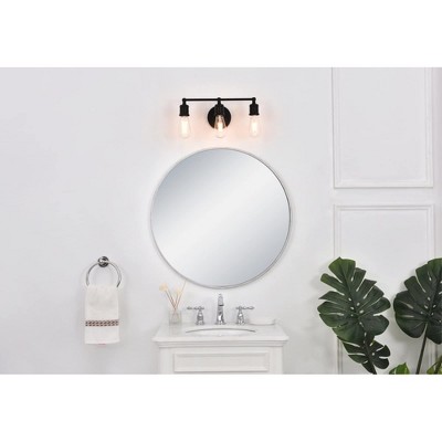 Elegant Black Metal 3-Light Wall Sconce