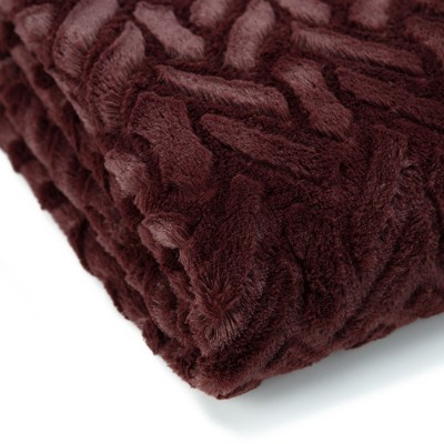 Brown Reversible Faux Fur Sherpa Toddler Blanket