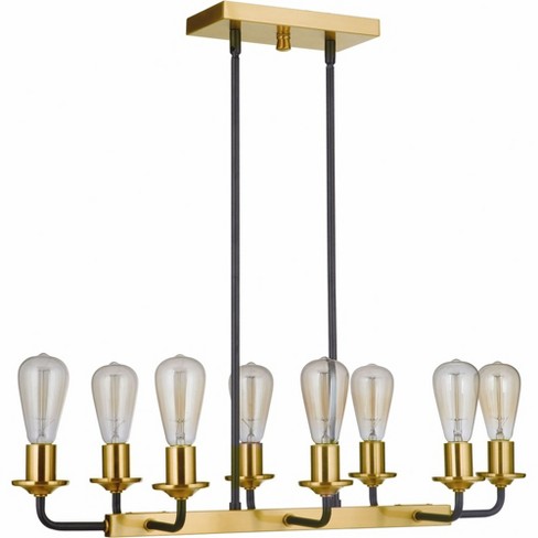 Craftmade Lighting Randolph 8 - Light Island Pendant Light in  Flat Black/Satin Brass - image 1 of 2