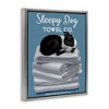 Stupell Industries Vintage Sleepy Dog Towel Co Floating Frame Canvas Art, Gray, 17" x 21" - 2 of 4