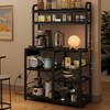 Coucheta 6-Tier Bakers Rack with Power Outlet & Drawer, Industrial Kitchen Cart with Coffee Station, Storage Shelves for Dining & Living Room - 4 of 4