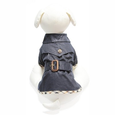 Gooby Trench Coat for Pets, Large, Navy