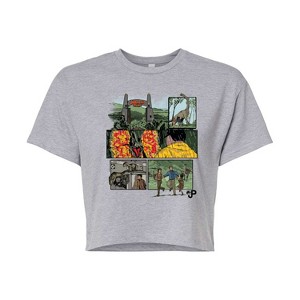 Women's - Jurassic Park - Comic Cropped Graphic T-Shirt - 1 of 4