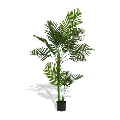 SKRAN Simulated Green Plant Artificial Tree,Plastic Artificial Plant Tree,UV-Resistant, Flexible Stems, Realistic Textures,for Office,Patio.