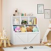 Toy Storage Organizer and Kids Bookshelf, Toddler Toy Storage Cabinet with Toy Shelf - 3 of 4
