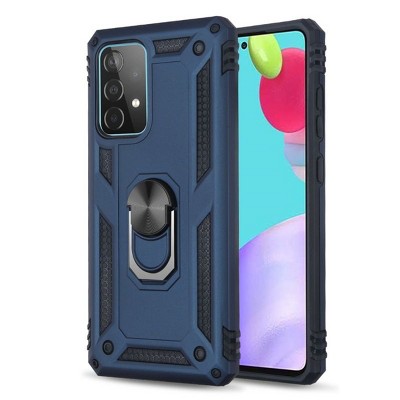 MyBat Anti-Drop Hybrid Protector Case (with Ring Stand) Compatible With Samsung Galaxy A52 5G - Ink Blue / Black