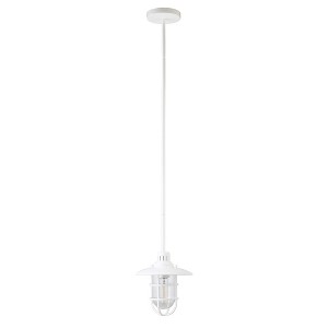 Hudson and Canal 8.25" Wide Lantern Pendant with Glass/Metal Shade - 1 of 4