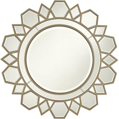 Possini Euro Design Possini Euro Kasie 31 1/2" Round Champagne Wall Mirror