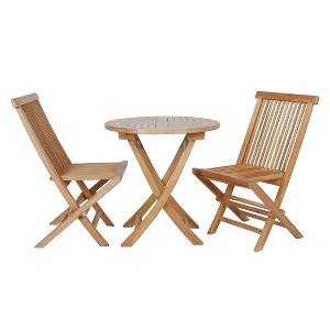 Decksplore Teak 3-piece outdoor furniture set suitable for Patio - 1 of 4