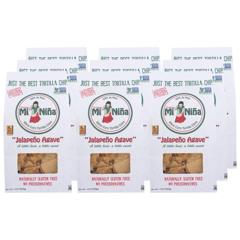 Mi Nina Jalapeno Agave White Corn Tortilla Chips Case Of 9 12 Oz