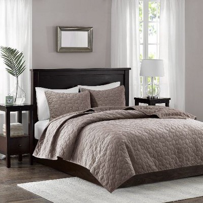 Sapphtopaz 3-Piece Velvet Geometric Quilt Set, Full/Queen Comforter Set, Bedding with 2 Shams for Women, Men, Kids & Teens