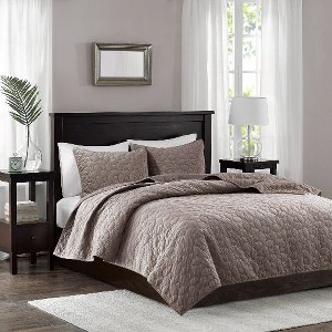Sapphtopaz 3-Piece Velvet Geometric Quilt Set, Full/Queen Comforter Set, Bedding with 2 Shams for Women, Men, Kids & Teens - 1 of 4