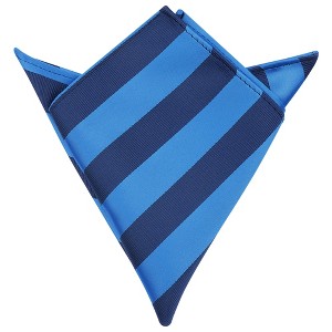 Elerevyo Men's Stripe Twill Textured Pocket Handkerchief - 1 of 4