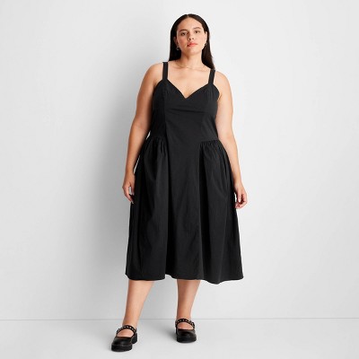 Women's Scoop Neck Strappy Midi Slip Dress - Future Collective™ With Reese  Blutstein Dark Gray Xl : Target