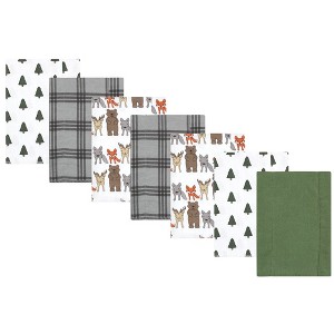 Luvable Friends Hudson Baby Flannel Burp Cloths 7pk Set - 1 of 2