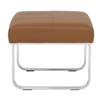 Rectangular Allure Modern Blended Leather Ottoman - Studio Designs Home
